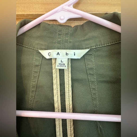 Cabi Military Style Utility Jacket Army Green Drawstring Size Large - Picture 7 of 11